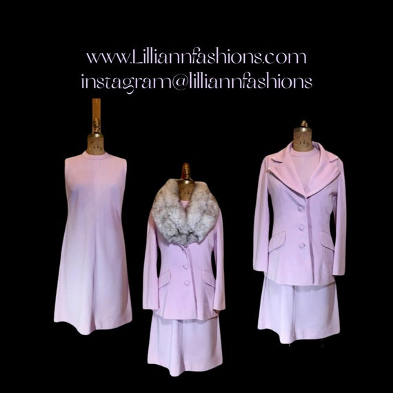 Vintage Women's Suit- Pink Lilli Ann Two Piece Dr… - image 1