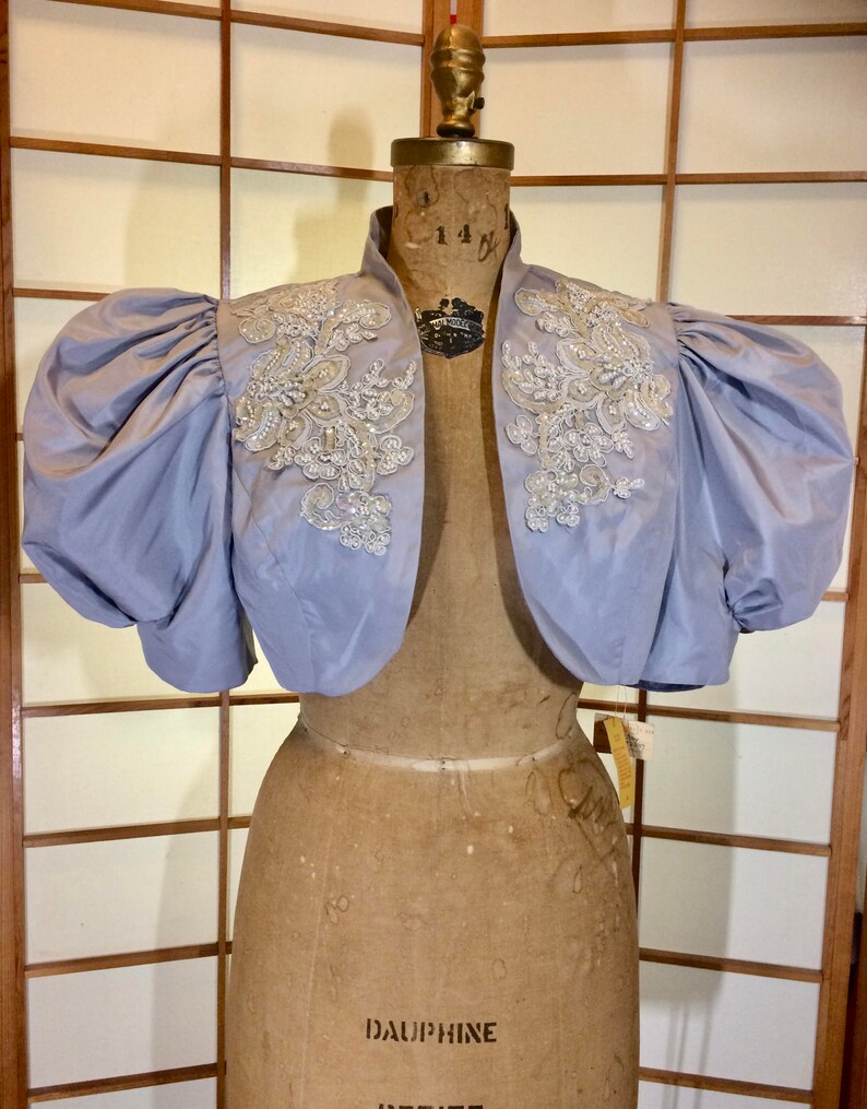 Puff Sleeve Bolero Shrug Victorian Renaissance Film Noir Etsy