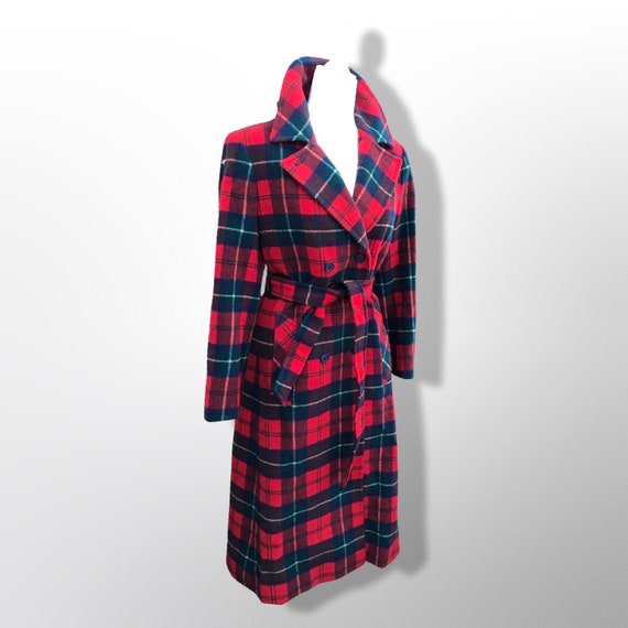 Pendleton Plaid Pure Virgin Wool Red and Black Fi… - image 9