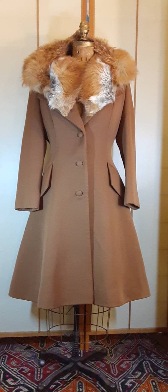 Women's Vintage Coat--60s Lilli Ann Caramel Prince