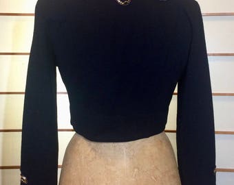 Vintage jaren ' 80 Jeweled Bolero schouders geborduurd paars roze goud zwart S/M Glam Prom cocktails Kleding Dameskleding Tops & T-shirts Schouderbedekking & Boleros 