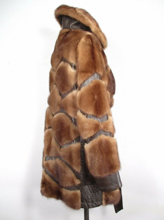 Vintage 60s Women's Coat- Mod Honey Mink Car Coat… - image 8