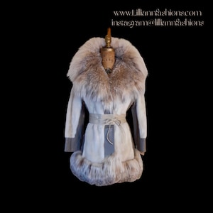 00s lamb oil leather coyote fur jacket
