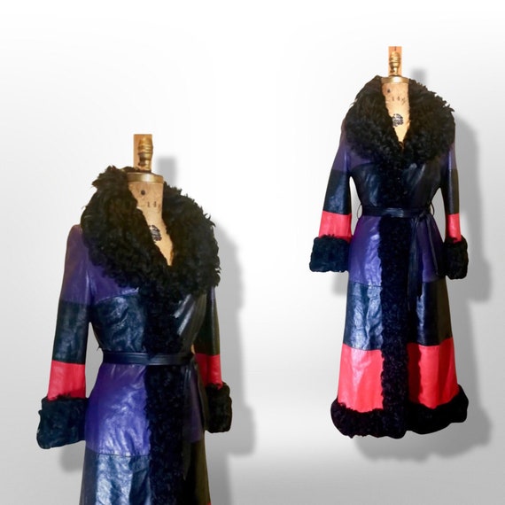 70S Christian Dior Couture  Leather Curly Mongoli… - image 2