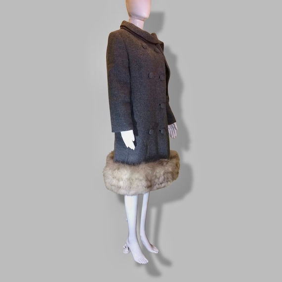 Lilli Ann Coat- 60s Mod Grey Thick Wool and Norwe… - image 6