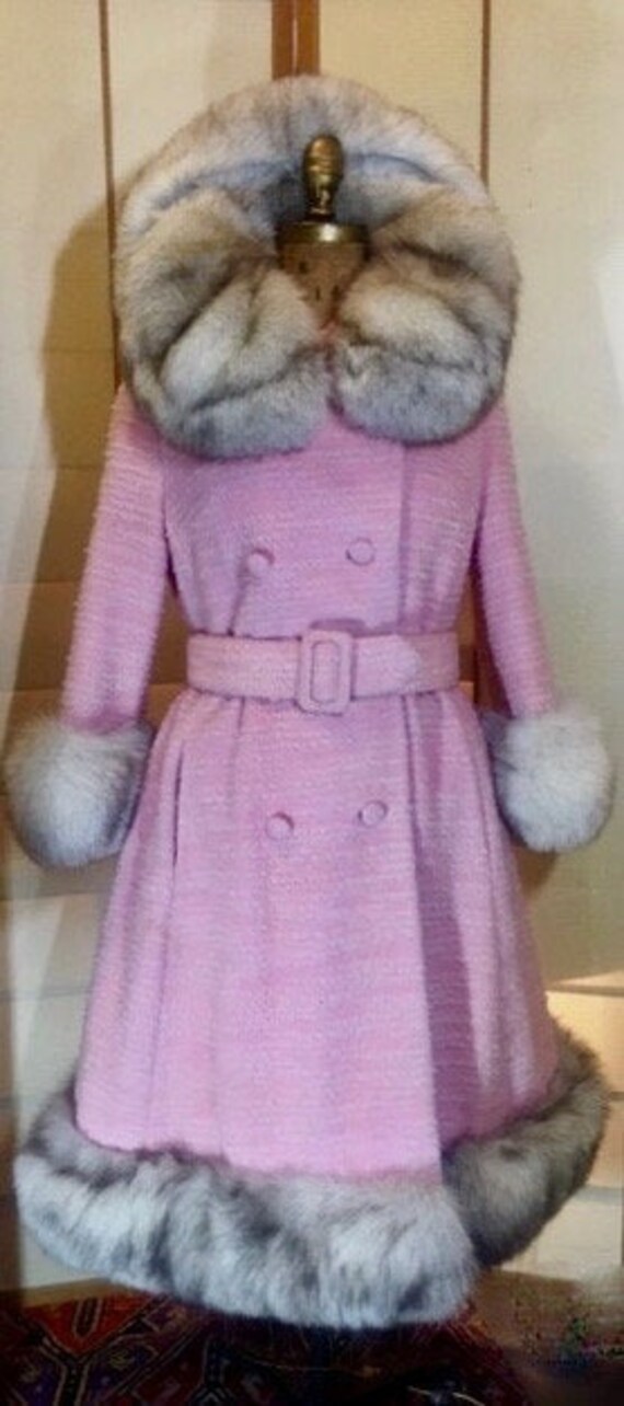 60s Baby Pink Lilli Ann Princess Mod Double Breast