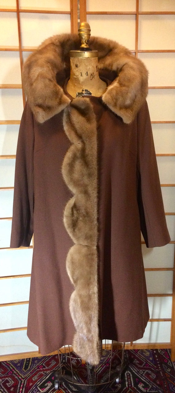 Whiskey Semi Sheared Mink Fur 7/8 Coat