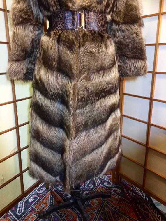 Vintage 90's s Saks Fifth Avenue Raccoon Fur Coat… - image 2