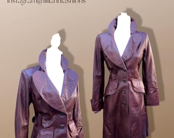 70's 80's Vintage Trench Coat Spy With Leather Detail Fit 70's 80's Vintage Trench Coat Spy With Leather Detail Fit