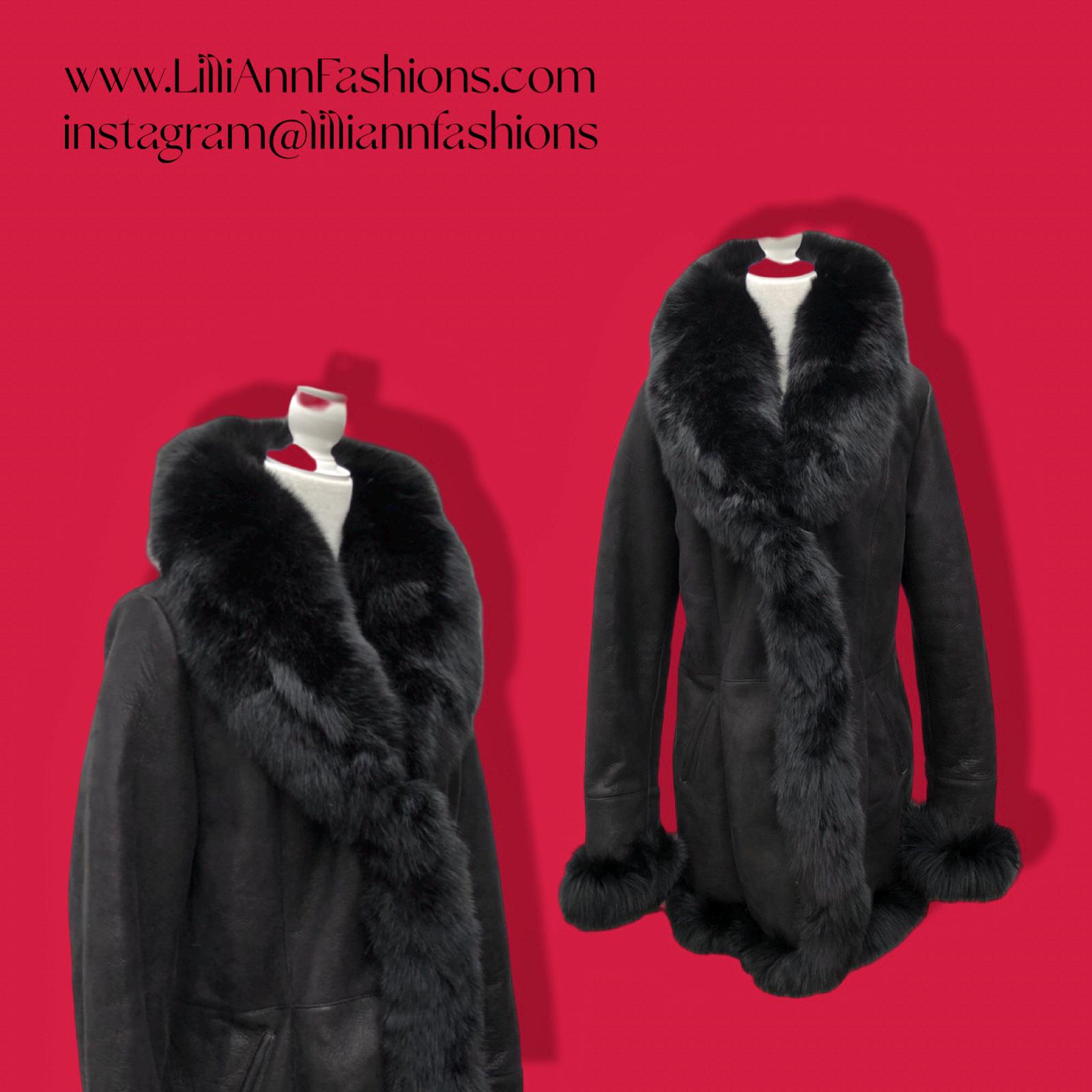 Black Penny Lane Fur Jacket - Etsy Black Penny Lane Fur Jacket - Etsy