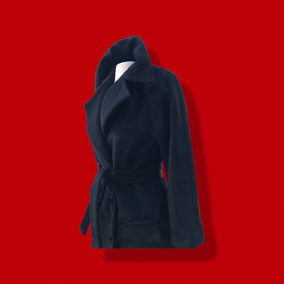 Black Lilli Ann Wool Double Breasted Basic Black … - image 9