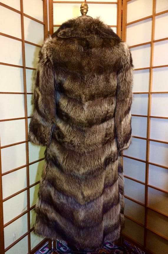 Vintage 90's s Saks Fifth Avenue Raccoon Fur Coat… - image 9