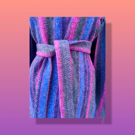 60’s 70’s Purple Blue Pink Magenta Cape Poncho 10… - image 6