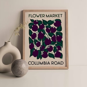 Columbia Road Market Poster, Flower Market Poster, Flower Market Print, Flower Market Wall Art, London Poster, Flower Wall Art