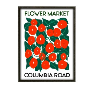 Columbia Road Flower Market poster, Flower Market print, Flower Market Wall Art, Flower Wall Art, Travel Print