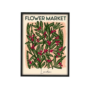 Flower Market poster London, Flower Market print, Flower Market Wall Art, Flower Wall Art, Travel Print