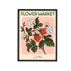 Flower Market poster London, Flower Market print, Flower Market Wall Art, Flower Wall Art, Travel Print PERSONALISED