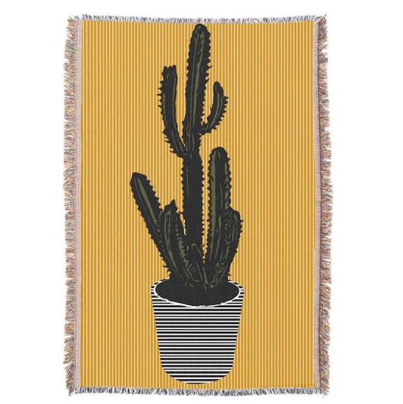 SAGUARO Kaktus gedruckt Baumwolle werfen Decke, Wandteppich, gewebte Decken  - Etsy.de