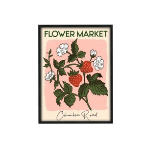 Columbia Road Flower Market poster, Flower Market print, Flower Market Wall Art, Flower Wall Art, Travel Print