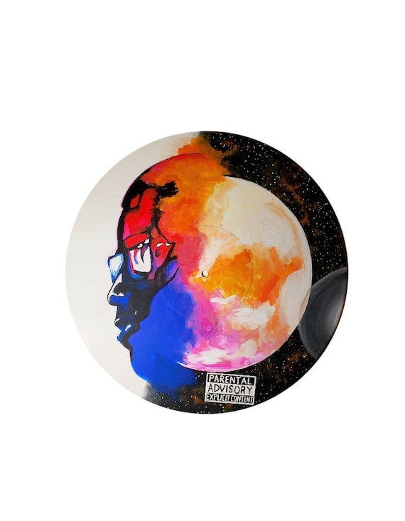Kid Cudi Hand-Painted Vinyl Record