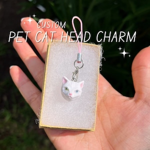 Custom Pet Cat Charm | Handmade Personalized Pet Portrait Charm | Custom Pet Dog Charm