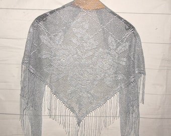 silver shoulder wrap