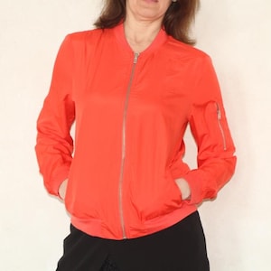 90&#39;s track jacket, Coral zipper windbreaker, Vintage jacket - Size M