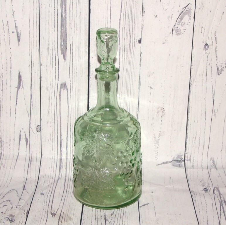 Vintage Green Glass Wine Carafe Glass Designs