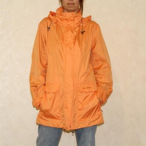 Vintage windbreaker, water resistant jacket coat jacket with hood, Size S