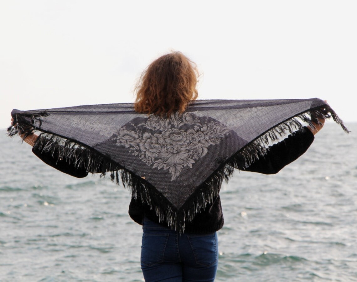sparkly silver shawl