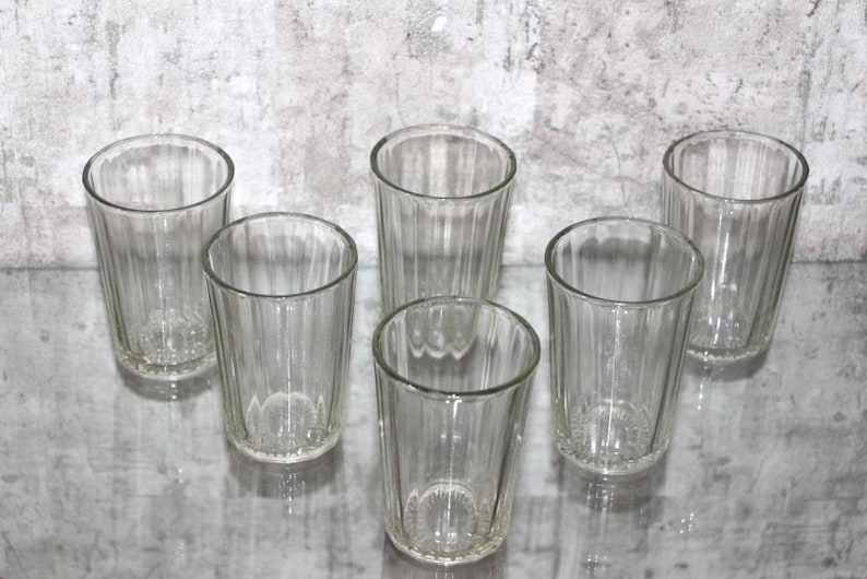 Faceted glasses 200 ml, Vintage soviet USSR, Drinking glasses, Ukrainian traditional, Granenny granchak image 7