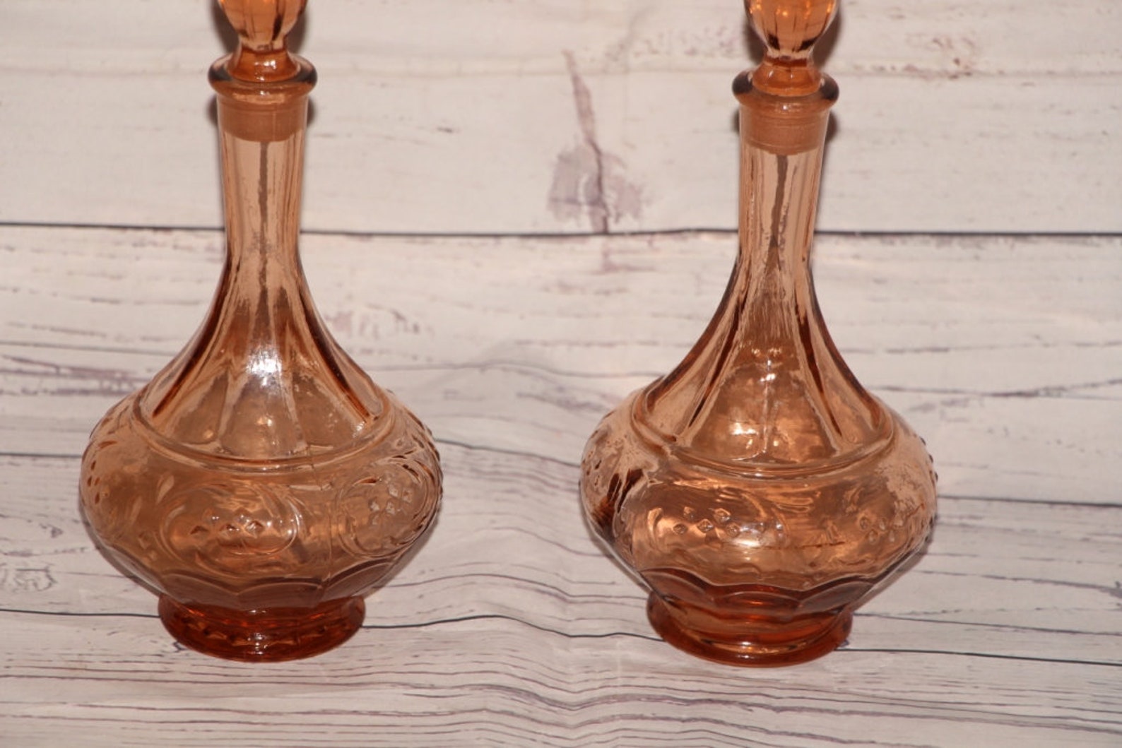 Small Vintage Decanter Pale Pink Bottle for Vodka or Wine with Etsy