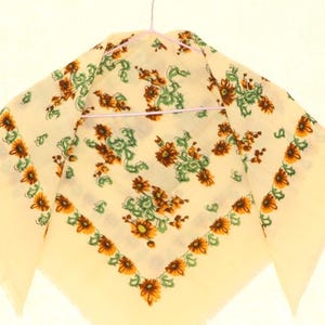 Vintage Wollschal, Ukrainischen Blumenschal, Retro Stil, Bandana, Hustka