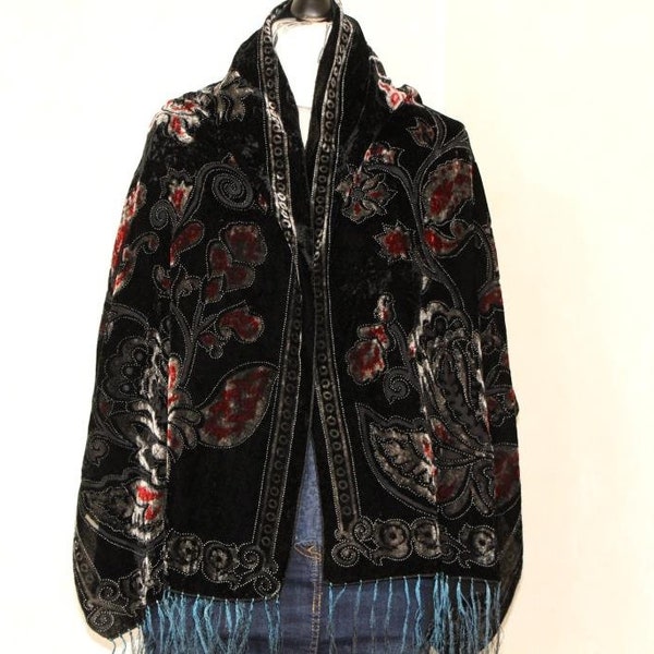 Burnout Velvet Short Sleeve Sweater main image 0