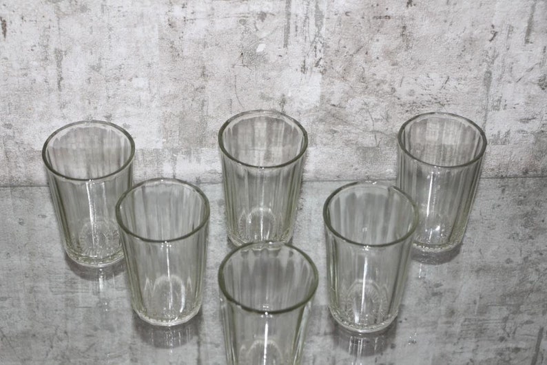 Faceted glasses 200 ml, Vintage soviet USSR, Drinking glasses, Ukrainian traditional, Granenny granchak image 8