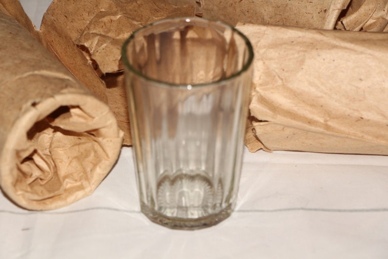 Faceted glasses 200 ml, Vintage soviet USSR, Drinking glasses, Ukrainian traditional, Granenny granchak image 5