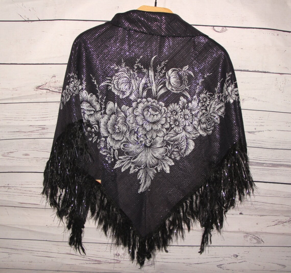 sparkly silver shawl