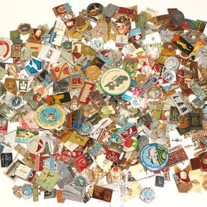 Mystery Box of 20 Vintage Enamel Metal Pins, Surprise Grab Box Limited Edition Pins, Backpack Decoration