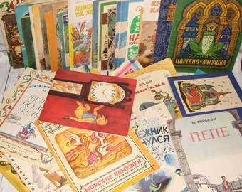 Vintage Children's Books of Ukrainian and Russian Fairy Tales, Poems, and Stories about Animals