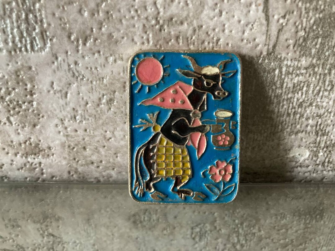Gyat Pin Goat Enamel Pin, Children's Soviet Badge, Cartoon Character Animal Pin ...