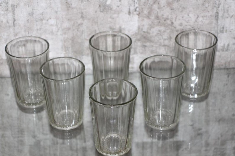Faceted glasses 200 ml, Vintage soviet USSR, Drinking glasses, Ukrainian traditional, Granenny granchak image 9