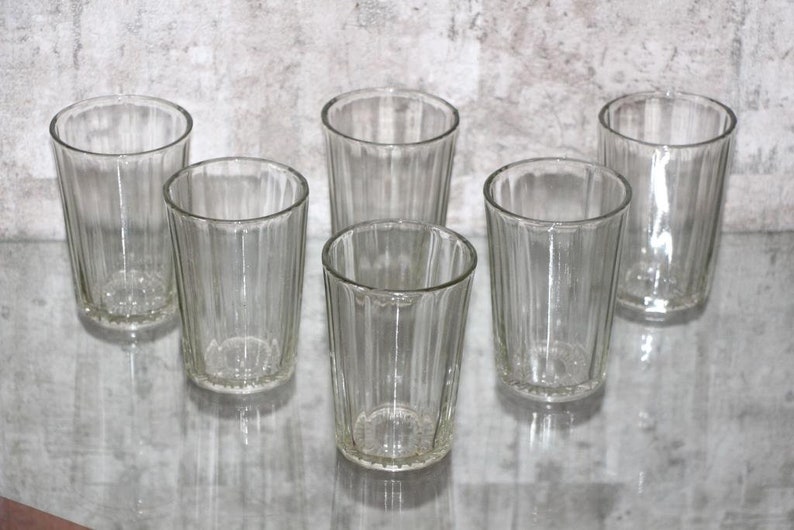 Faceted glasses 200 ml, Vintage soviet USSR, Drinking glasses, Ukrainian traditional, Granenny granchak image 10