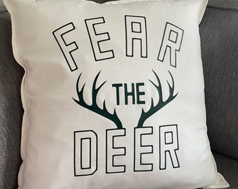 Fear the Deer- Fear the Deer pillow- Fear the Deer gift- milwaukee gift- milwaukee pillow- milwaukee bucks- milwaukee fear the deer