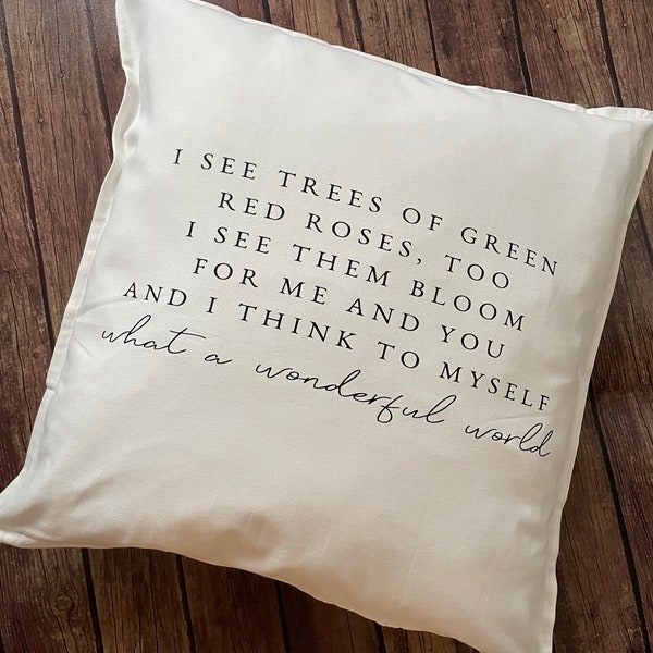 What A Wonderful World Pillow