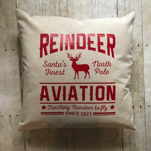 Christmas pillow- christmas pillow cover- reindeer pillow- christmas decoration- christmas decor- reindeer- christmas reindeer decoration