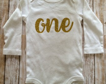 First birthday bodysuit- one bodysuit- first birthday- baby shirt- baby birthday shirt- baby birthday- first birthday outfit- smash the cake