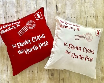 Personalized Christmas pillow- Santa letter pillow- personalized Christmas gift- Christmas pillow- personalized pillow- Santa pillow