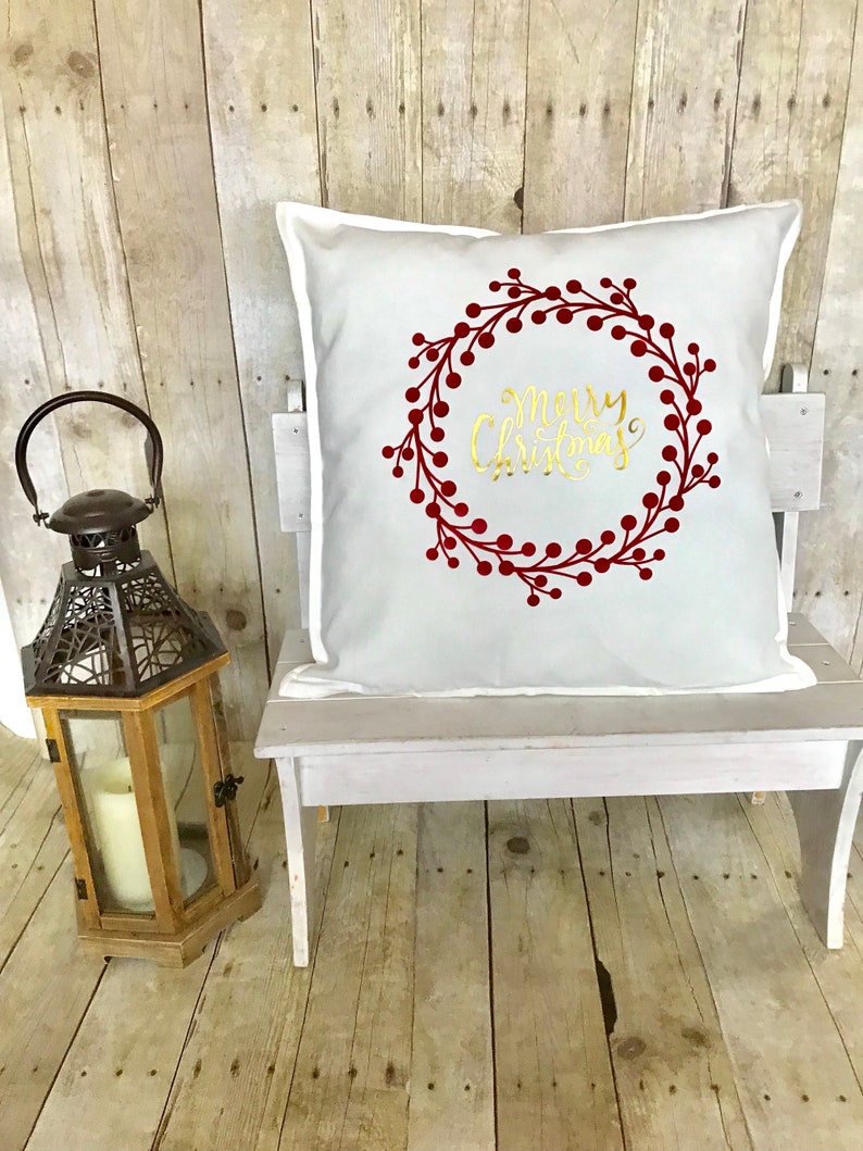 Christmas Pillow Merry Christmas Merry Christmas Pillow Etsy