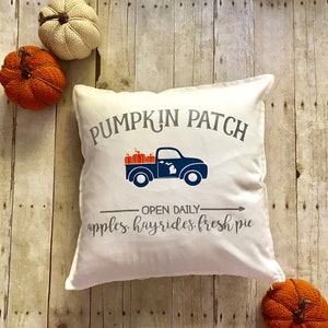 Fall Michigan Pillow Pumpkin Patch Pillow Vintage Truck pillow Fall Michigan Pumpkin Michigan Michigan Pillow Michigan Fall Gift image 2