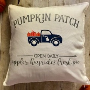 Fall Michigan Pillow Pumpkin Patch Pillow Vintage Truck pillow Fall Michigan Pumpkin Michigan Michigan Pillow Michigan Fall Gift image 1